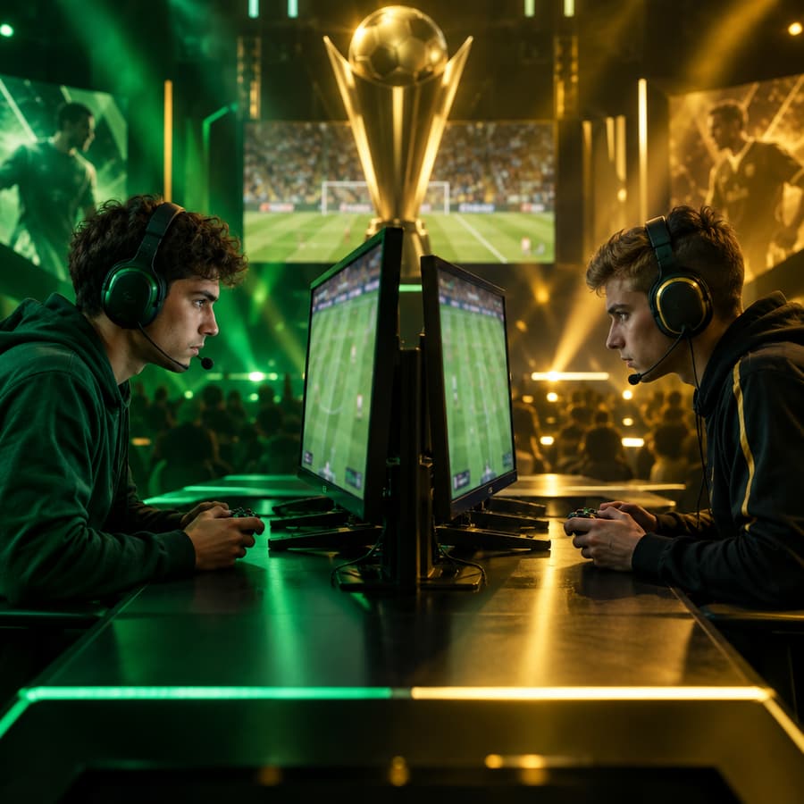 Deux joueurs d’eSport face à face lors d’un duel